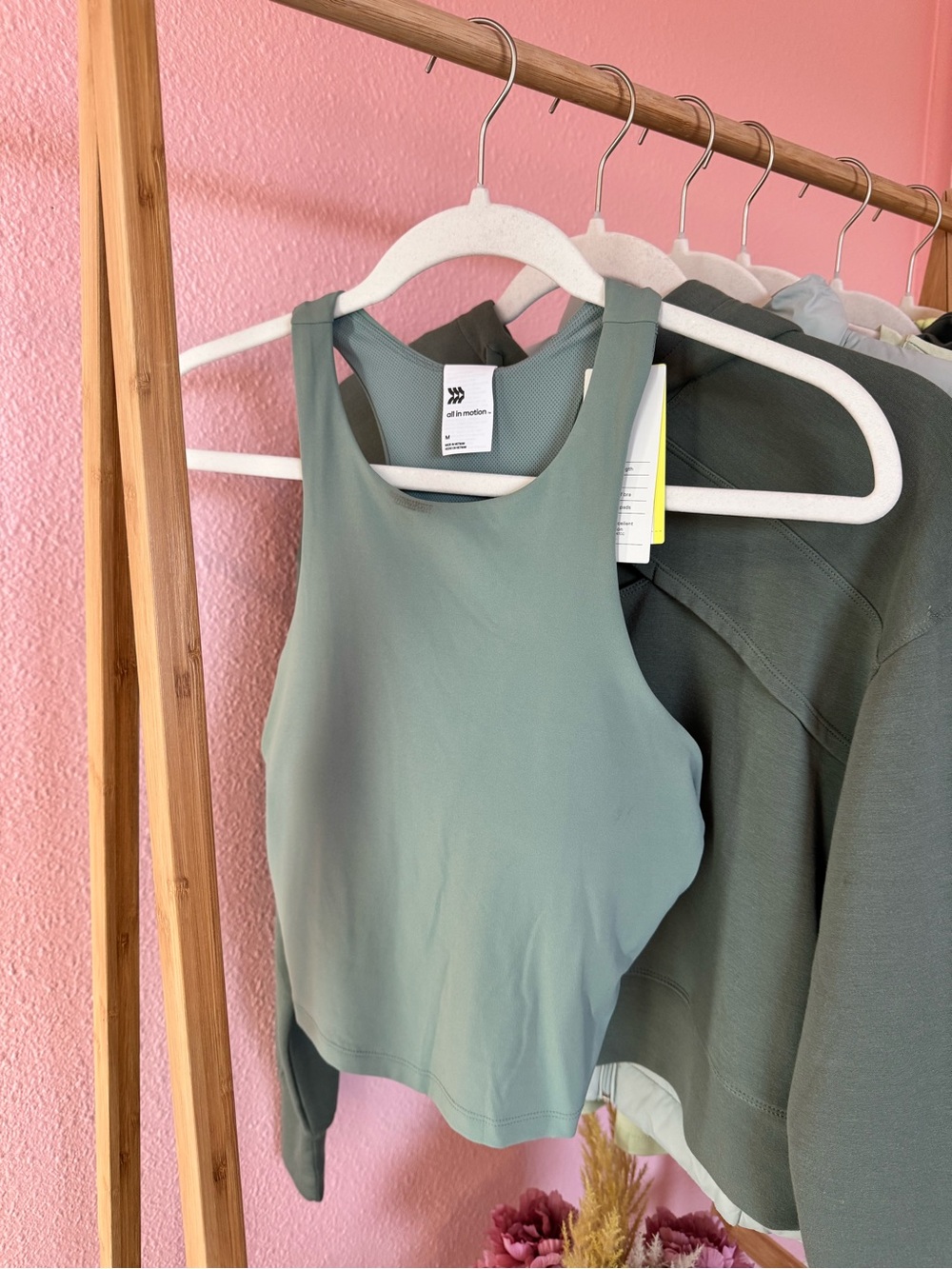 all in motion Olive Green Racerback Tank Top - Picture 2 of 3